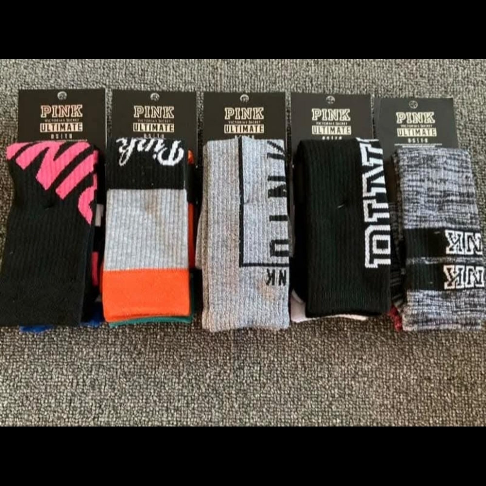 10 Pairs Of Victoria Secret Pink Knee High Socks